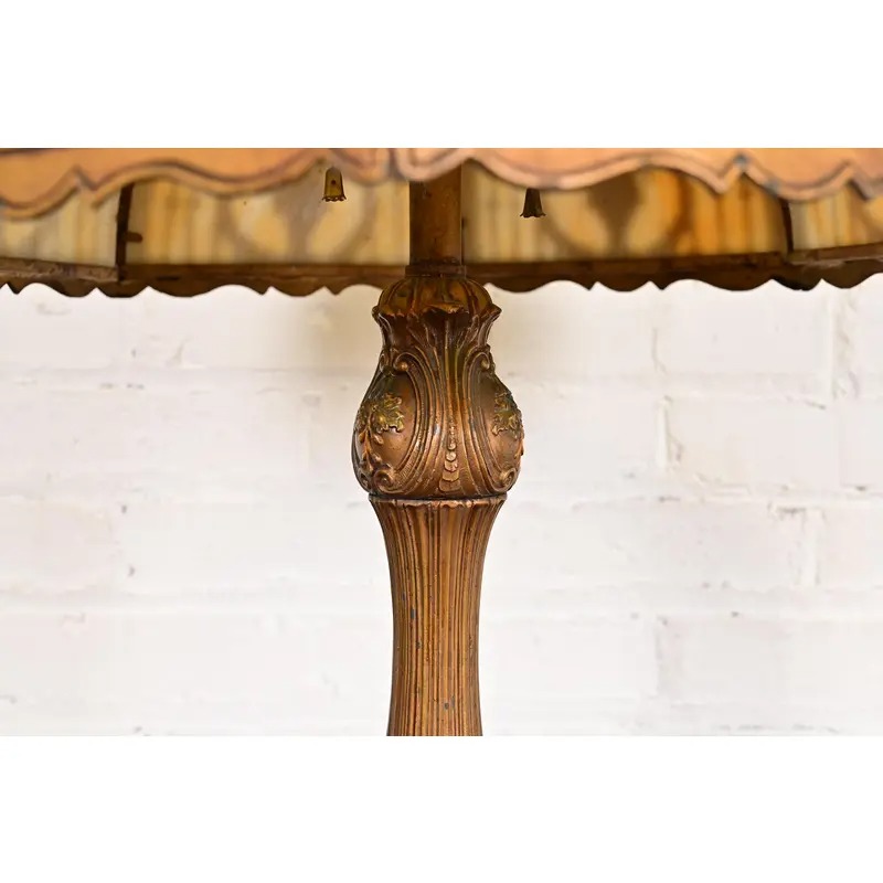 Antique Art Nouveau Slag Glass Table Lamp in the Manner of Handel, Circa 1910 - Image 10