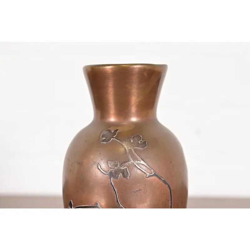 Heintz Arts & Crafts Sterling Silver on Bronze Vase - Image 6