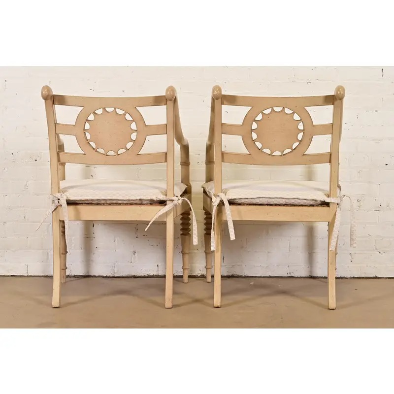 Baker Furniture British Colonial Armchairs, Pair - Image 10