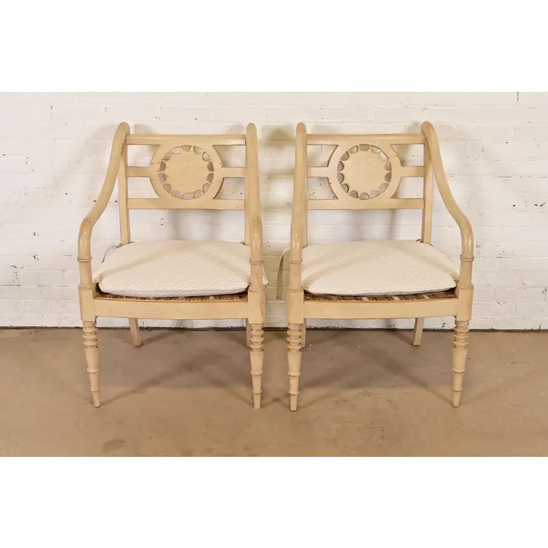 Baker Furniture British Colonial Armchairs, Pair - Image 2