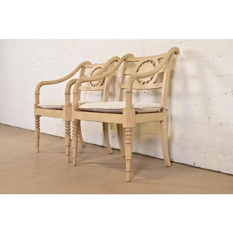 Baker Furniture British Colonial Armchairs, Pair - Image 3