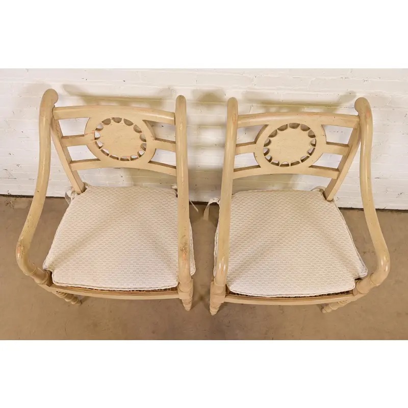Baker Furniture British Colonial Armchairs, Pair - Image 5