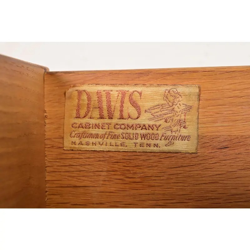 Davis Cabinet Company Mid-Century Modern Hollywood Regency Chinoiserie Teak Six Drawer Dresser, Circa 1960s - Image 6