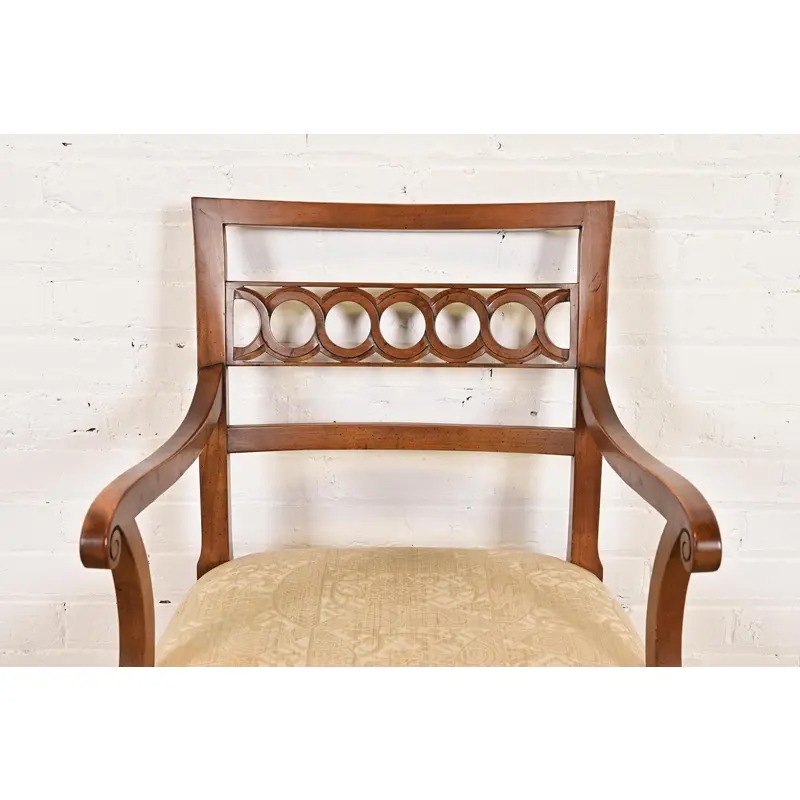Kindel Furniture Regency Carved Cherry Wood Dining Chairs, Set of Eight - Image 6
