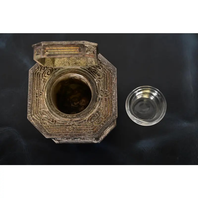 Tiffany Studios New York Silvered Bronze and Abalone Inkwell - Image 6