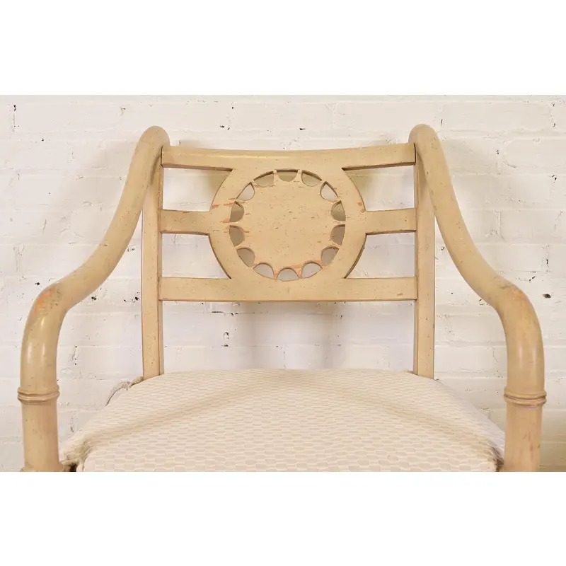 Baker Furniture British Colonial Armchairs, Set of Four - Image 7