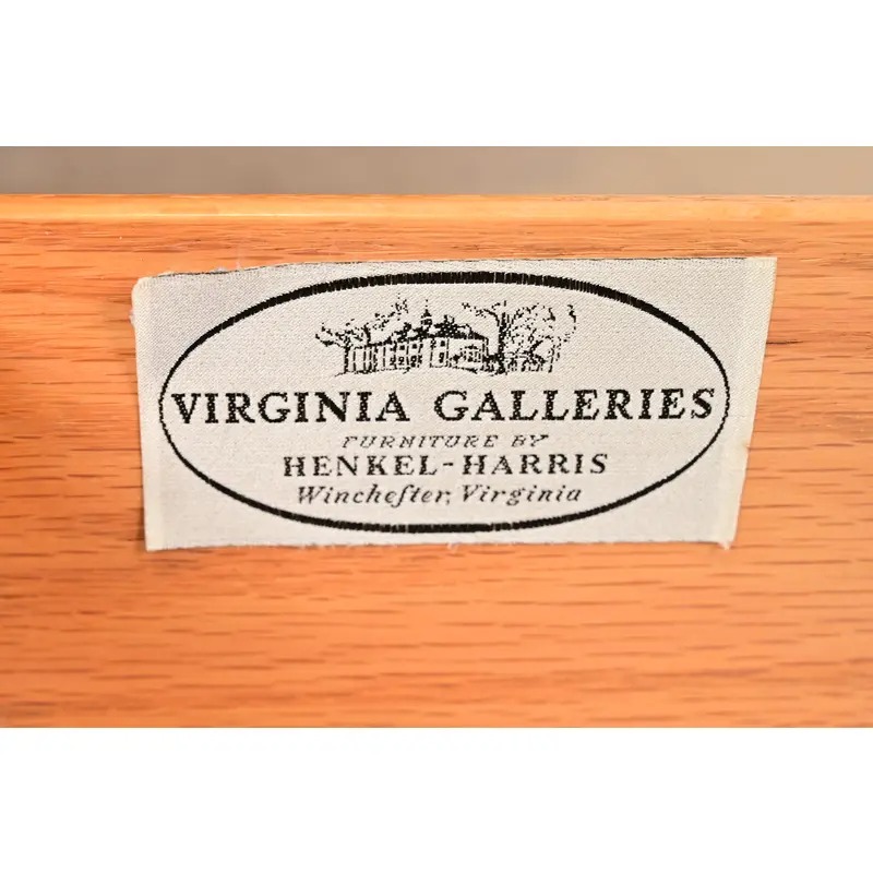 Henkel Harris Georgian Solid Cherry Wood Highboy Dresser, Circa 1960s - Image 8
