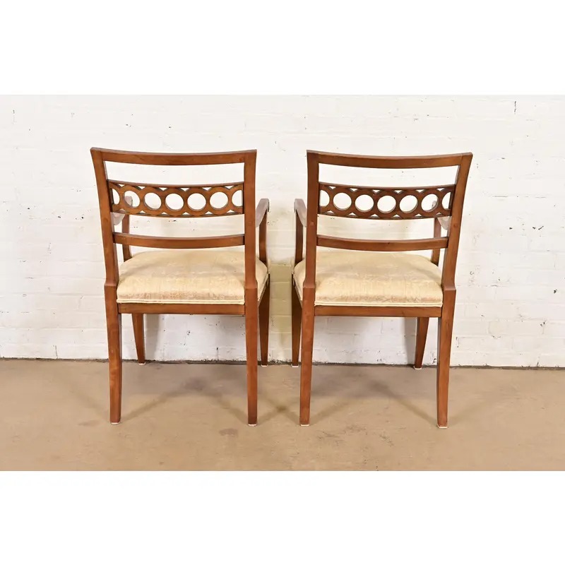 Kindel Furniture Regency Carved Cherry Wood Dining Chairs, Set of Eight - Image 9