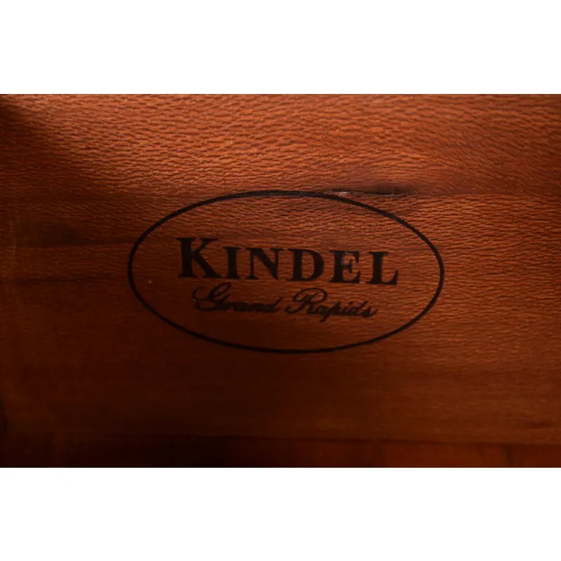 1980s Kindel Furniture Georgian Hand-Painted Block Front Chest of Drawers - Image 10