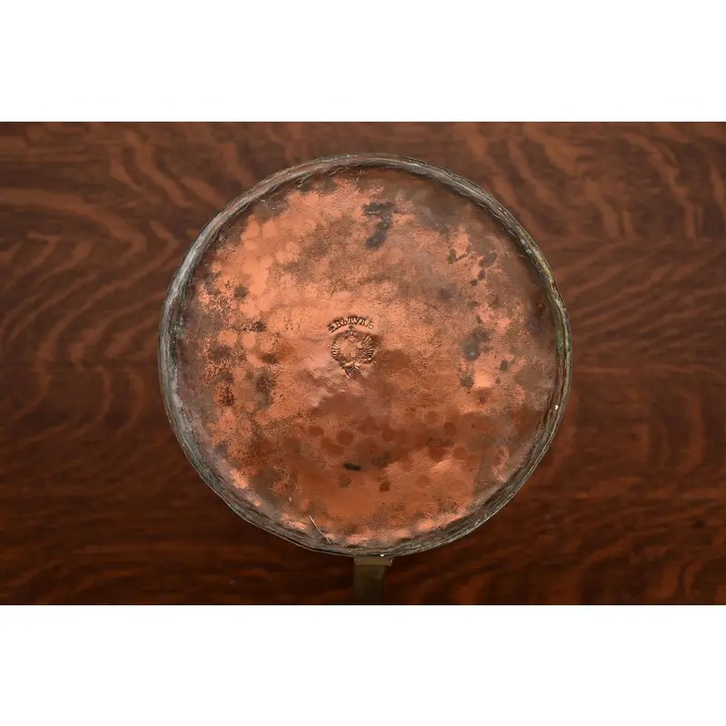 Antique Stickley Brothers Arts & Crafts Three-Handled Large Copper and Brass Vase - Image 10