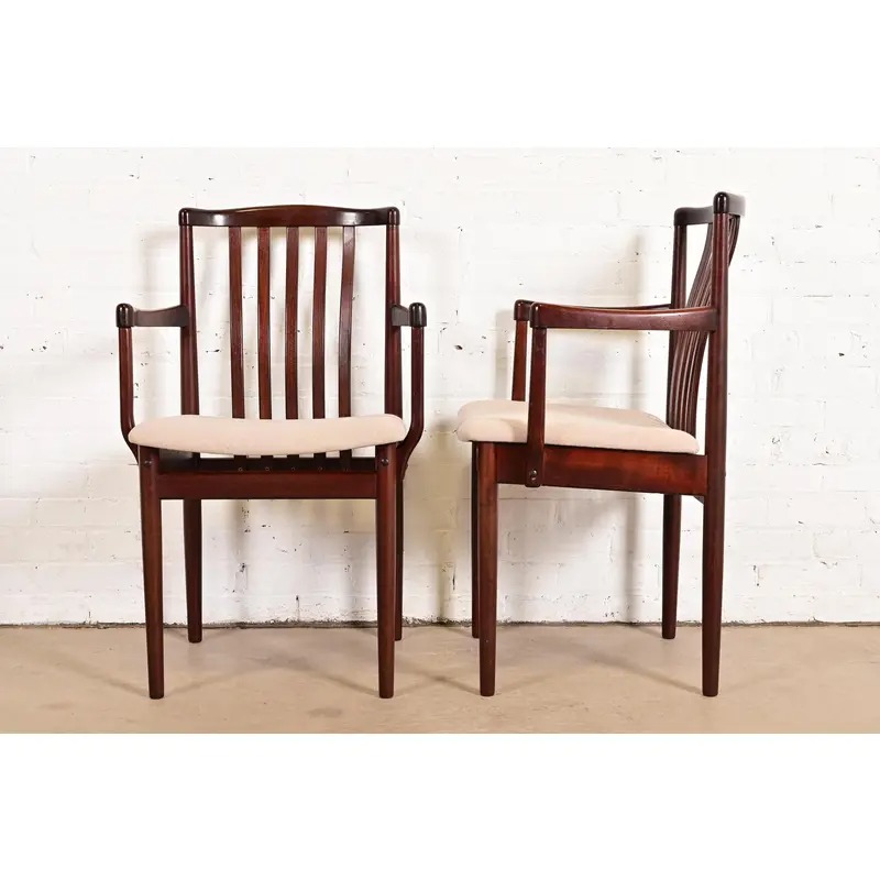 Danish Modern Sculpted Solid Rosewood Dining Chairs by Vamdrup Stolefabrik, Set of Eight - Image 10