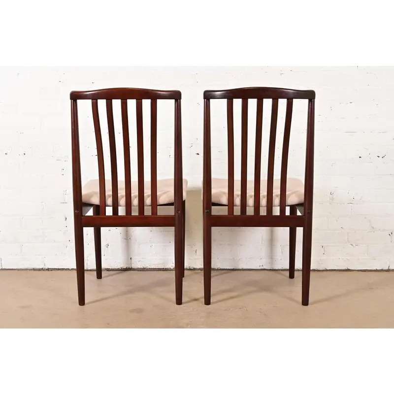 Danish Modern Sculpted Solid Rosewood Side Chairs or Dining Chairs by Vamdrup Stolefabrik, Pair - Image 10