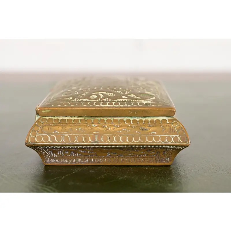 Marshall Field & Co. Antique Viking Bronze Stamp Box, Circa 1910 - Image 10