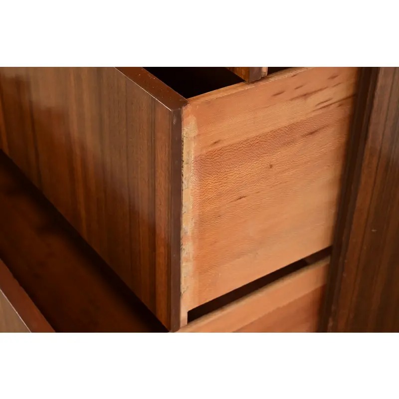 Leo Jiranek for Grand Rapids Furniture Art Deco Walnut and Burl Wood Dreasser, 1930s - Image 11