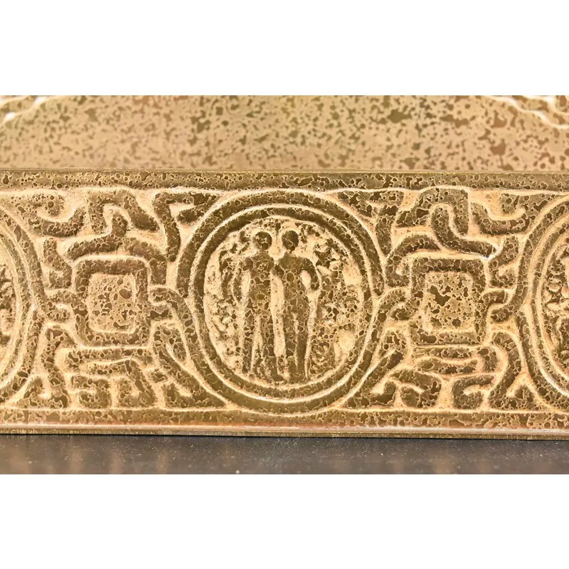 Tiffany Studios New York Zodiac Pattern Bronze Doré Letter Rack - Image 11