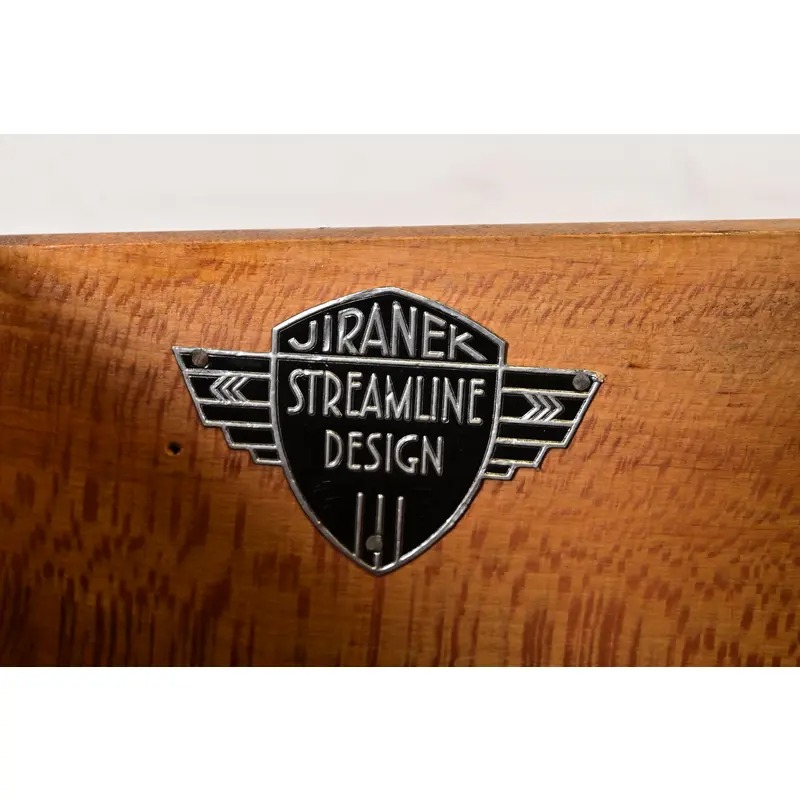 Leo Jiranek for Grand Rapids Furniture Art Deco Walnut and Burl Wood Dreasser, 1930s - Image 12
