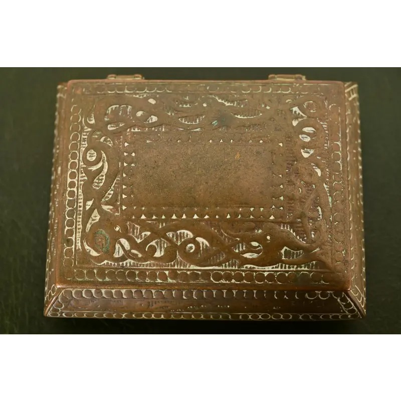 Marshall Field & Co. Antique Viking Bronze Stamp Box, Circa 1910 - Image 12
