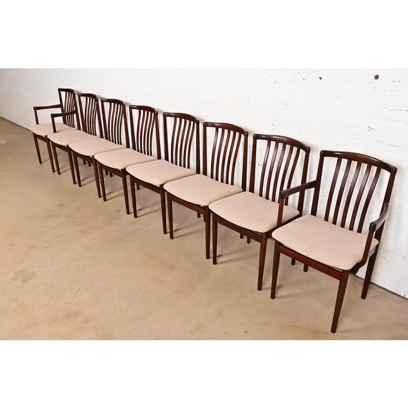 Danish Modern Sculpted Solid Rosewood Armchairs by Vamdrup Stolefabrik, Pair - Image 13