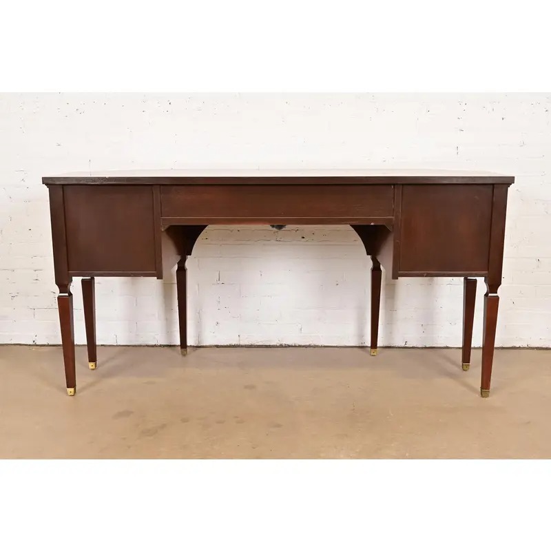 Baker Furniture Stately Homes Sheraton Bow Front Inlaid Mahogany Sideboard - Image 14