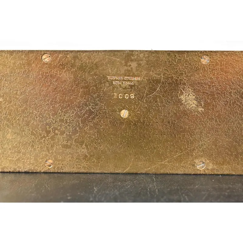 Tiffany Studios New York Zodiac Pattern Bronze Doré Letter Rack - Image 15
