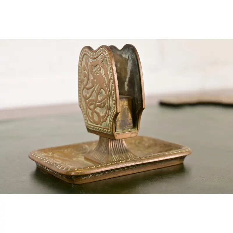 Marshall Field & Co. Antique Viking Bronze Match Box Holder, Circa 1910 - Image 2