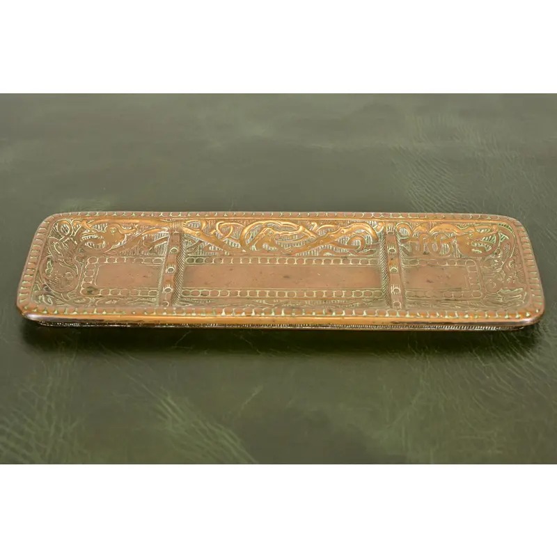 Marshall Field & Co. Antique Viking Bronze Pen Tray, Circa 1910 - Image 2