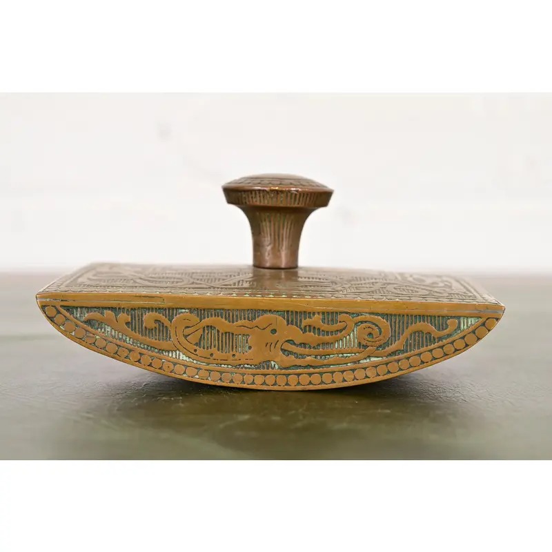 Marshall Field & Co. Antique Viking Bronze Rocker Blotter, Circa 1910 - Image 2