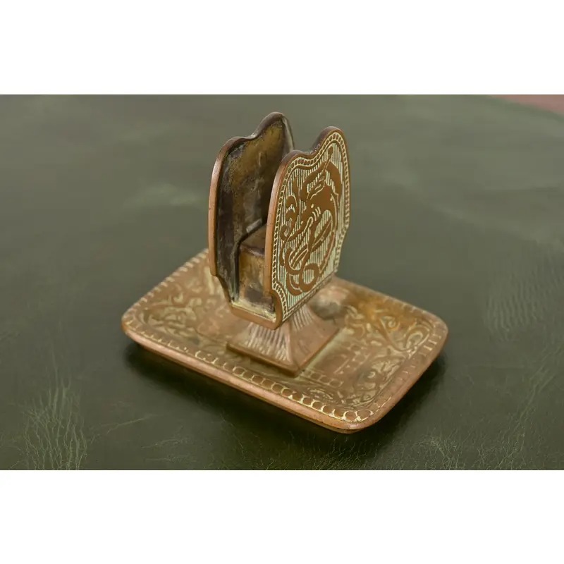 Marshall Field & Co. Antique Viking Bronze Match Box Holder, Circa 1910 - Image 3