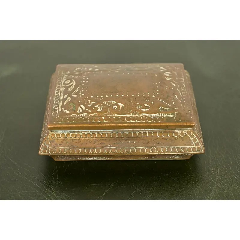 Marshall Field & Co. Antique Viking Bronze Stamp Box, Circa 1910 - Image 3