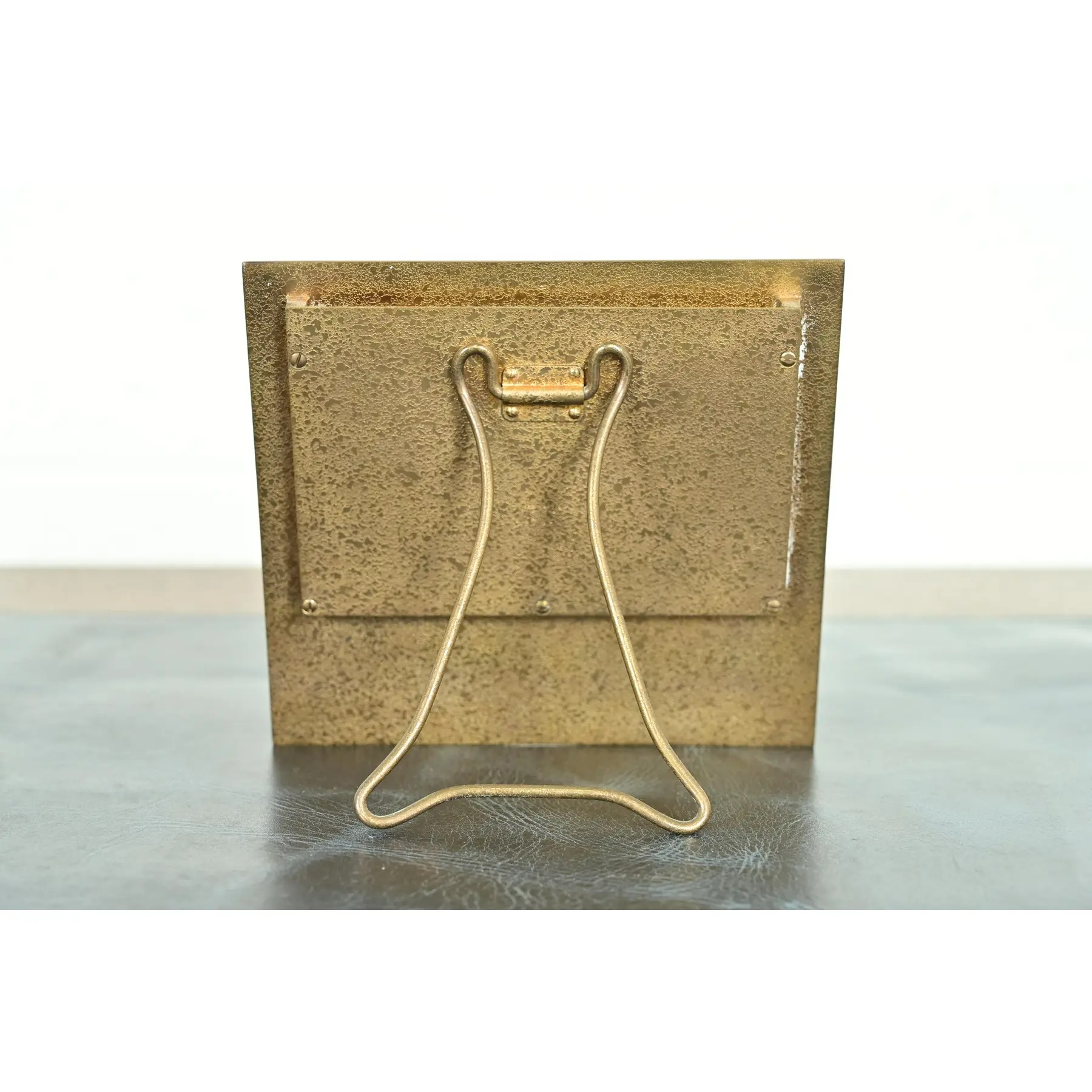 Tiffany Studios New York Adam Pattern Bronze Doré Desk Calendar Frame or Picture Frame - Image 9