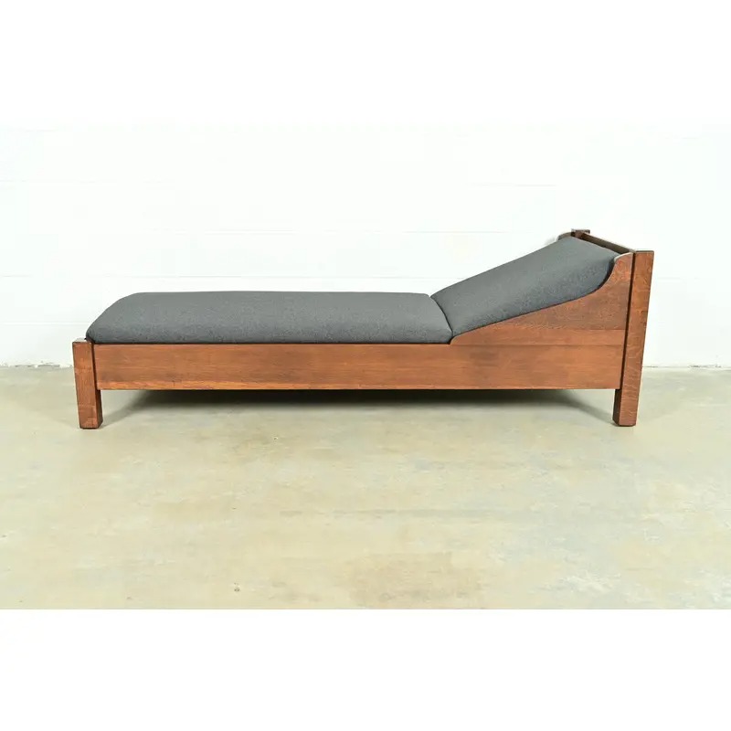 Limbert Antique Mission Oak Arts & Crafts Daybed, Newly Restored - Image 4