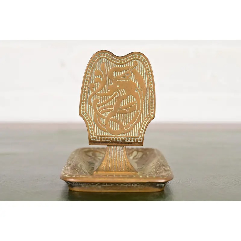 Marshall Field & Co. Antique Viking Bronze Match Box Holder, Circa 1910 - Image 4