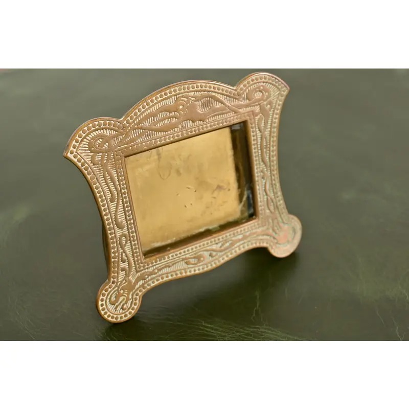 Marshall Field & Co. Antique Viking Bronze Picture Frame or Calendar Frame, Circa 1910 - Image 4