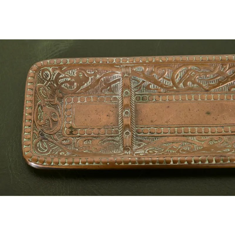 Marshall Field & Co. Antique Viking Bronze Pen Tray, Circa 1910 - Image 6