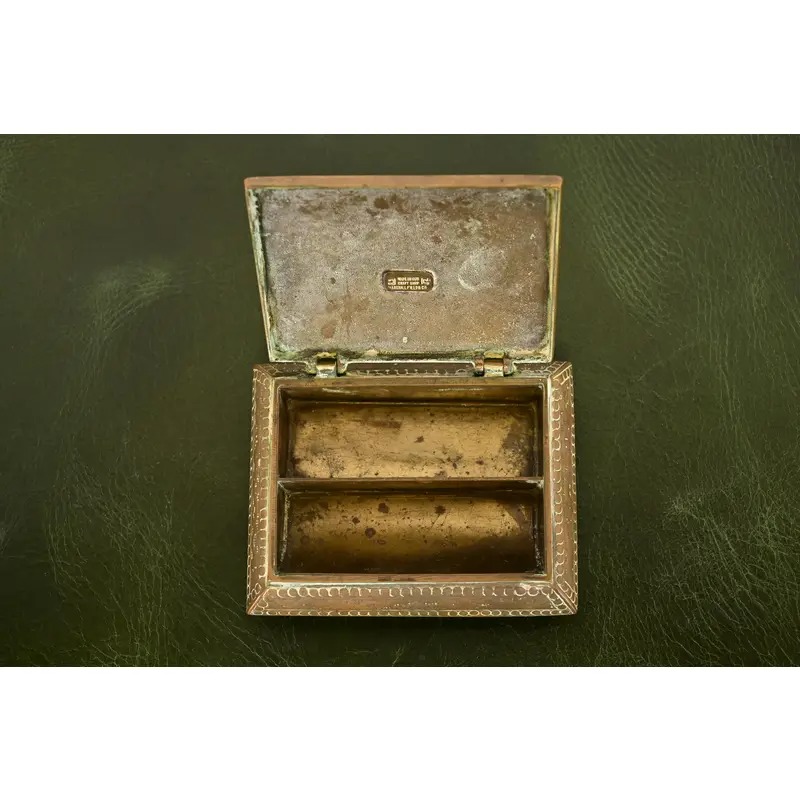 Marshall Field & Co. Antique Viking Bronze Stamp Box, Circa 1910 - Image 6