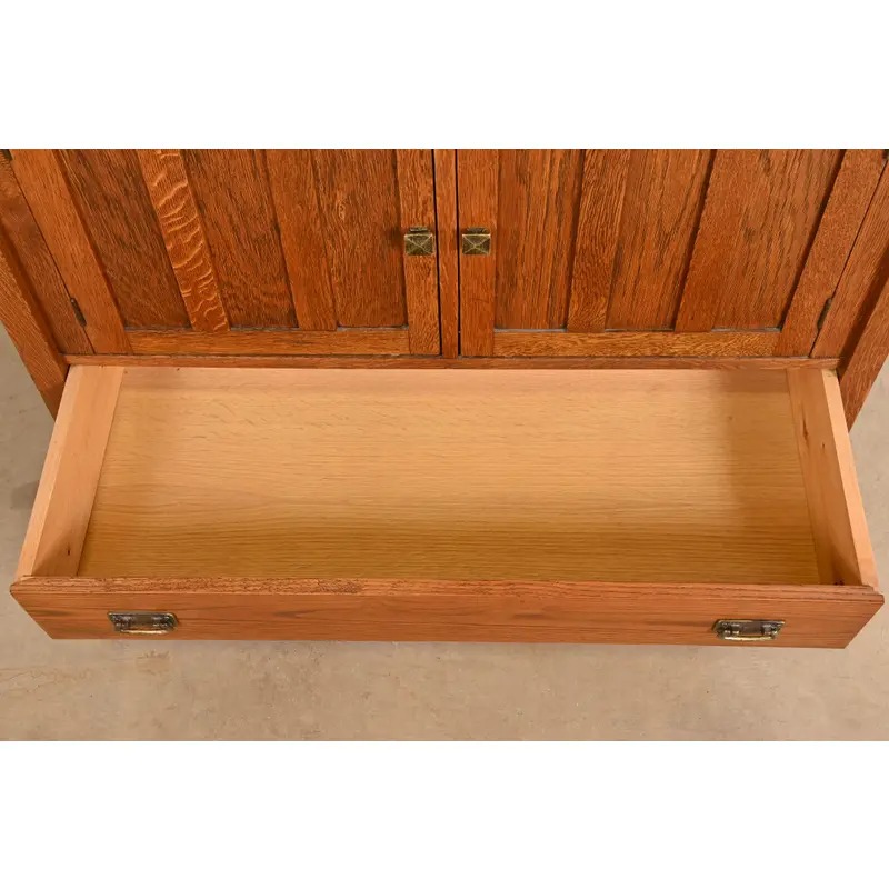 Stickley Brothers Style Antique Mission Oak Arts & Crafts Sideboard or Bar Cabinet, Circa 1900 - Image 6
