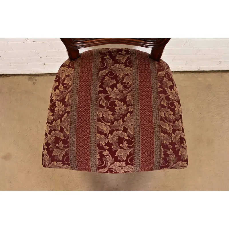 Kindel Furniture Federal Carved Mahogany Side Chairs or Dining Chairs, Pair - Image 7