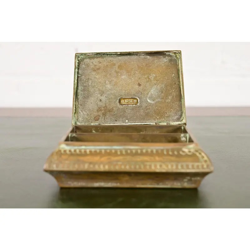 Marshall Field & Co. Antique Viking Bronze Stamp Box, Circa 1910 - Image 7