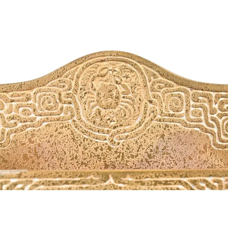 Tiffany Studios New York Zodiac Pattern Bronze Doré Letter Rack - Image 7