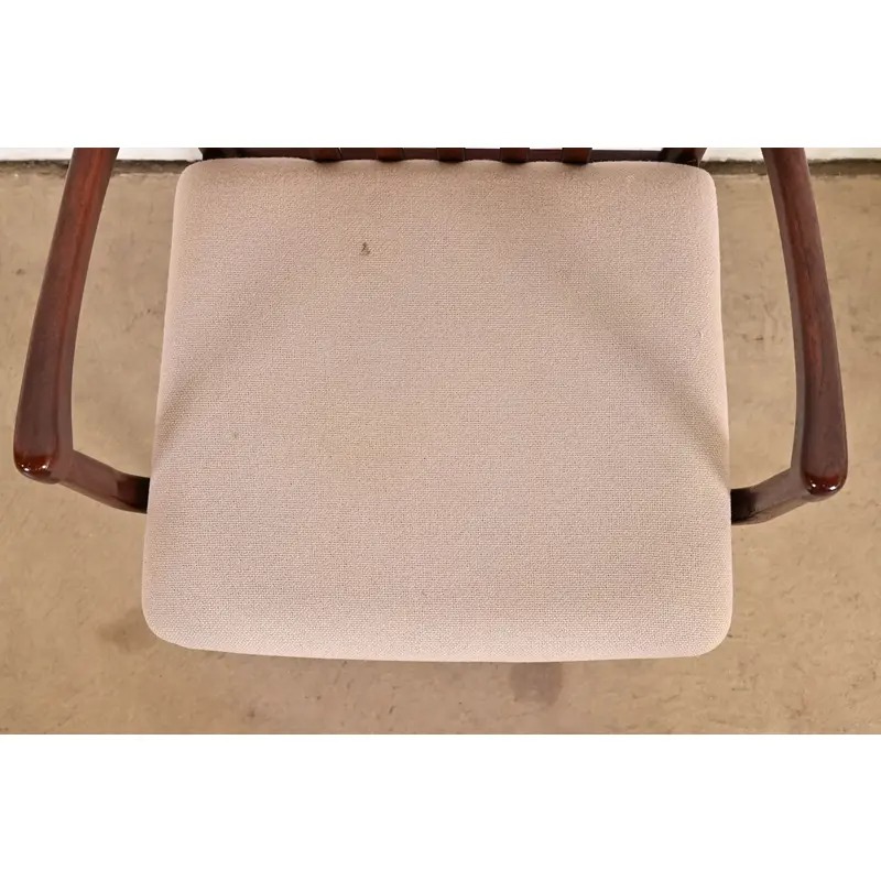 Danish Modern Sculpted Solid Rosewood Dining Chairs by Vamdrup Stolefabrik, Set of Eight - Image 8