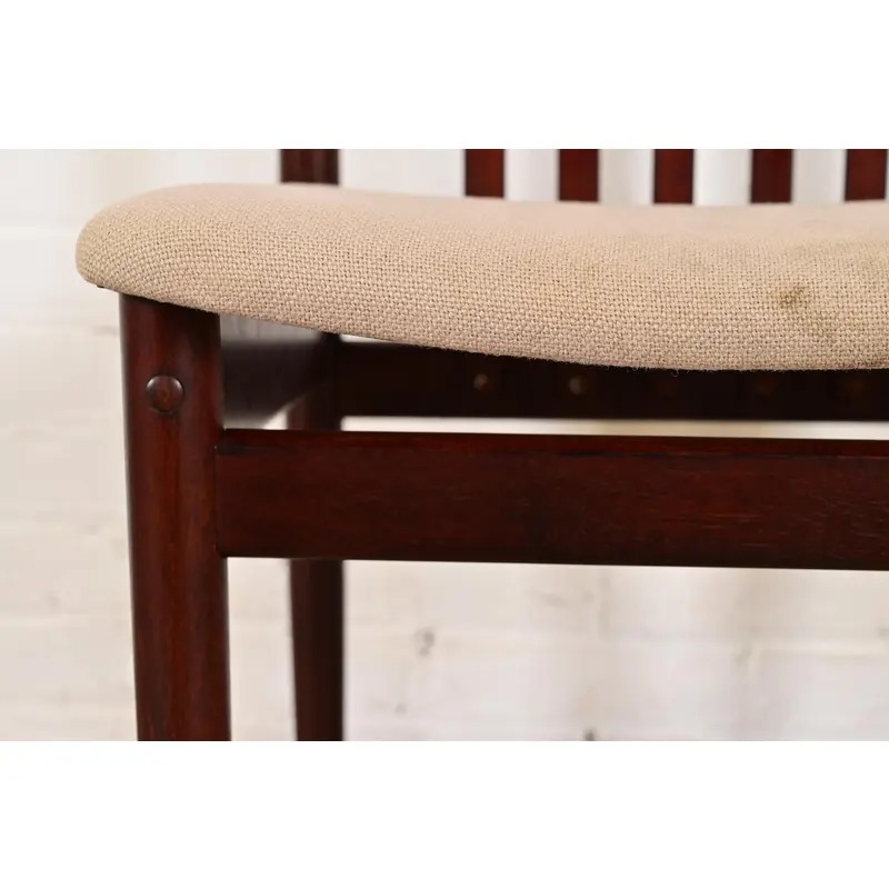 Danish Modern Sculpted Solid Rosewood Side Chairs or Dining Chairs by Vamdrup Stolefabrik, Pair - Image 8