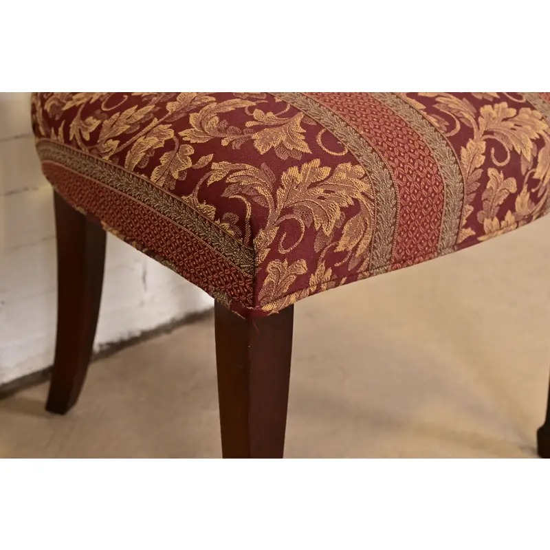 Kindel Furniture Federal Carved Mahogany Side Chairs or Dining Chairs, Pair - Image 8