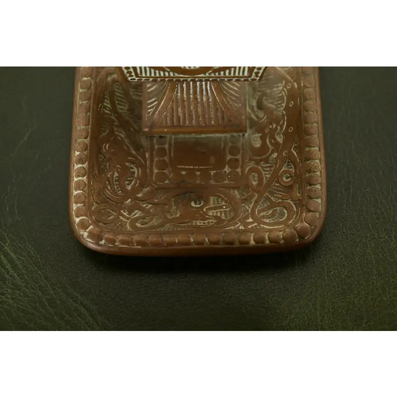 Marshall Field & Co. Antique Viking Bronze Match Box Holder, Circa 1910 - Image 8