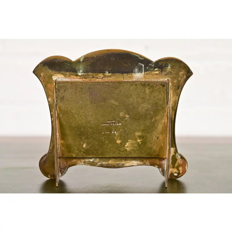 Marshall Field & Co. Antique Viking Bronze Picture Frame or Calendar Frame, Circa 1910 - Image 9