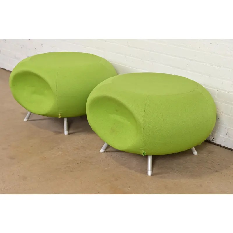 Modern Pebble Scalloped Stool or Ottoman by Allermuir - Image 9