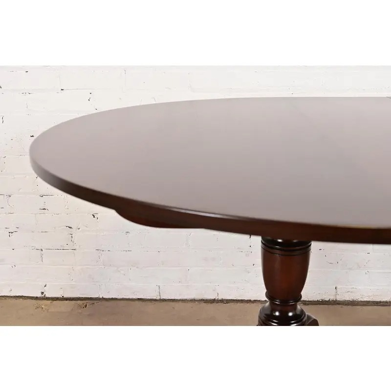 Kittinger Georgian Solid Mahogany Double Pedestal Extension Dining Table, Newly Refinished - Image 10