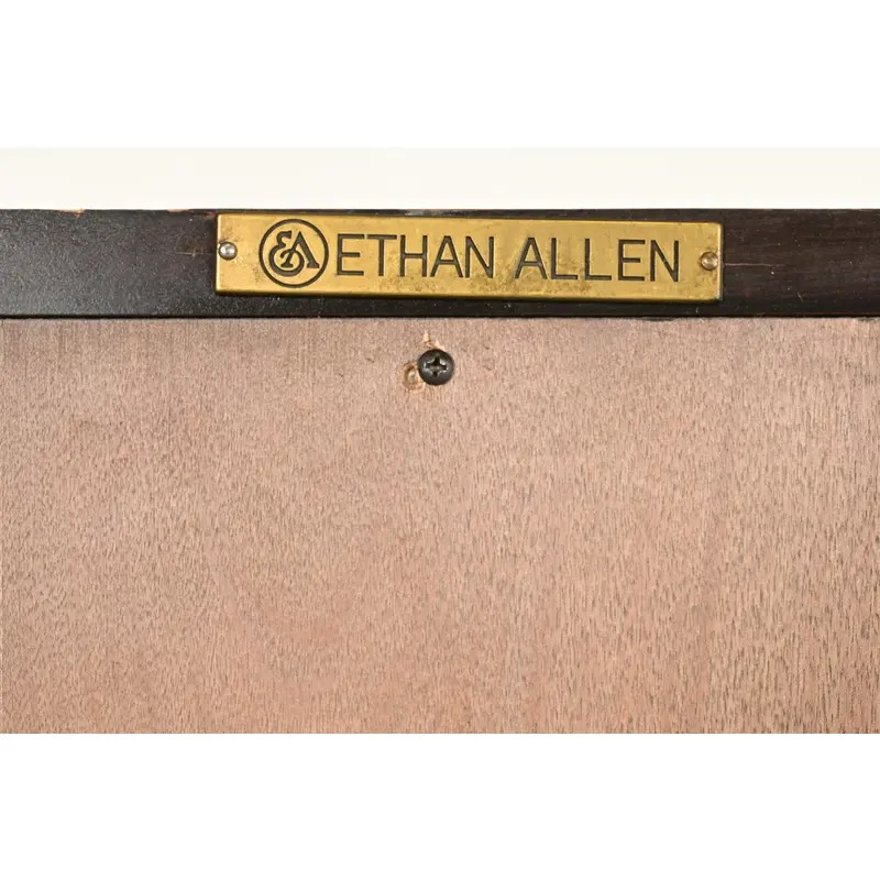 Ethan Allen Arts & Crafts Shaker Dark Cherry Wood Tall Bookcase - Image 11