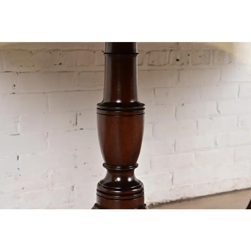 Kittinger Georgian Solid Mahogany Double Pedestal Extension Dining Table, Newly Refinished - Image 11