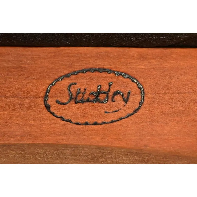 Stickley Arts & Crafts Cherry Wood High Back Spindle Dining Chairs, Set of Four - Image 11