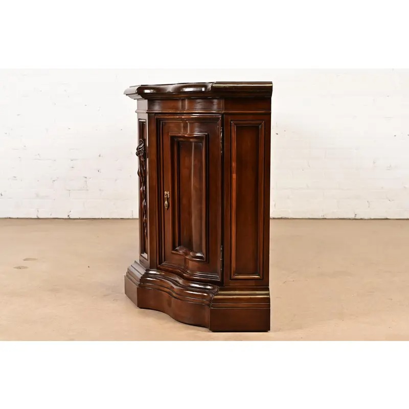 Karges French Regency Louis XVI Burled Walnut Sideboard or Bar Cabinet - Image 12